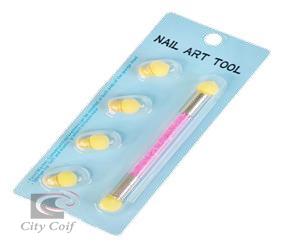 NAIL ART TOOL+STAMP SILICONE 6PCE